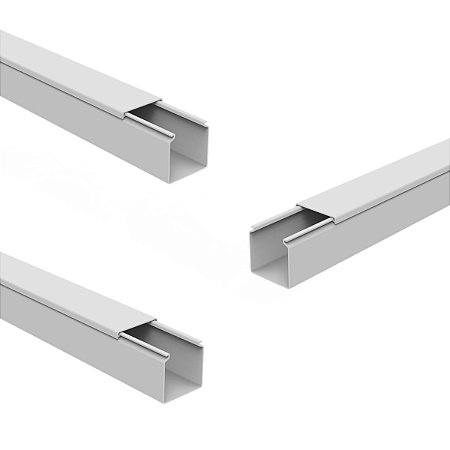 Kit 6mts Canaleta Fechada Painel Elétrico Fio 50x50 Branca