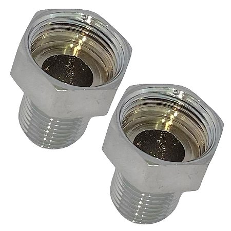 Kit 2 Bucha Reversão Latão Rosca Macho 1/2'' X Fêmea 3/4''