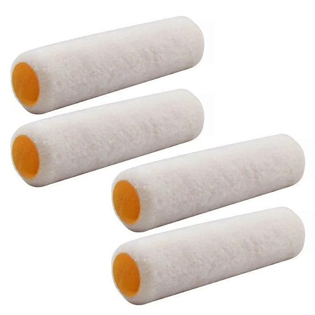 Kit 4 Rolo P/ Pintura Epóxi Industrial Resina Esmalte 23cm