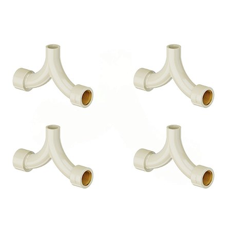 Kit 4 Tê Misturador Transição Aquatherm 22mm X 3/4'' Tigre