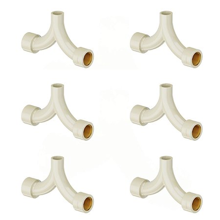 Kit 6 Tê Misturador Transição Aquatherm 22mm X 3/4'' Tigre