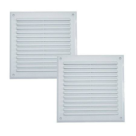 Kit 2 Grade Grelha Ventilação Tela Anti Inseto 22x22cm Astra