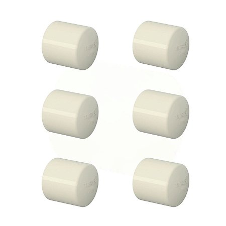 Kit 6 Tampão Cap Soldável Tubo Aquatherm CPVC 22mm Tigre