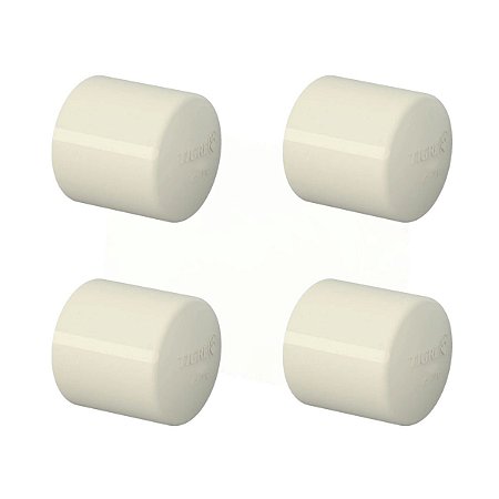 Kit 4 Tampão Cap Soldável Tubo Aquatherm CPVC 22mm Tigre