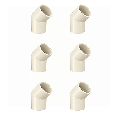 Kit 6 Joelho Cotovelo 45º Conexão Aquatherm CPVC 22mm Tigre
