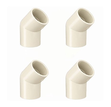 Kit 4 Joelho Cotovelo 45º Conexão Aquatherm CPVC 22mm Tigre