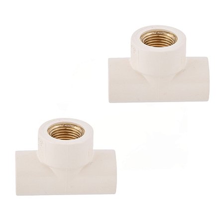 Kit 2 Tê Transição Fêmea 90º Aquatherm 22mm X 1/2'' Tigre