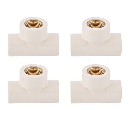 Kit 4 Tê Transição Fêmea 90º Aquatherm 22mm X 1/2'' Tigre