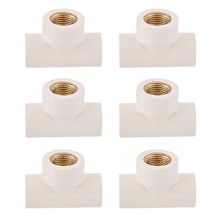 Kit 6 Tê Transição Fêmea 90º Aquatherm 22mm X 1/2'' Tigre