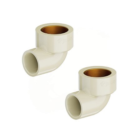 Kit 2 Joelho 90º Transição Aquatherm CPVC 22mm X 3/4'' Tigre