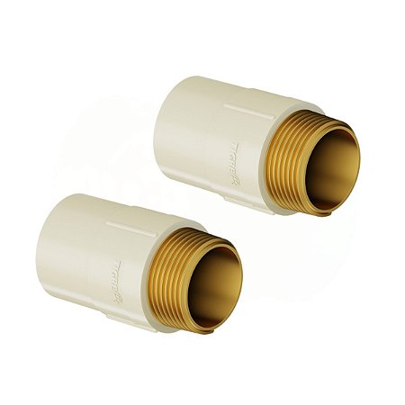 Kit 2 Conector Macho Transição Aquatherm 22mm X 1/2'' Tigre