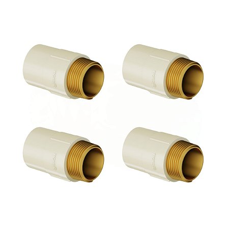 Kit 4 Conector Macho Transição Aquatherm 22mm X 1/2'' Tigre