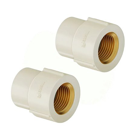 Kit 2 Luva Transição Aquatherm CPVC 22mm X 1/2'' Tigre