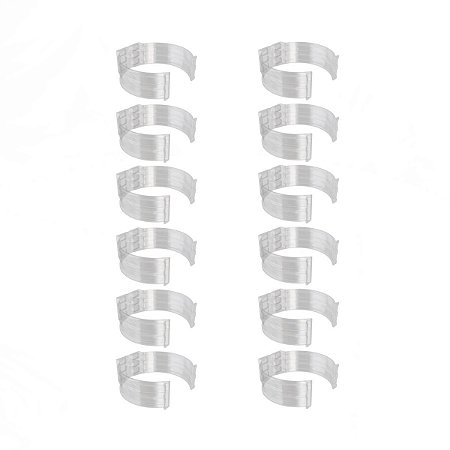 Kit 12 Abraçadeira Impacto P/ Cano Tubo 150mm 6'' Incolor