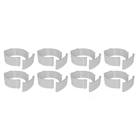Kit 8 Abraçadeira Impacto C/ Trava Tubo 150mm 6'' Branca