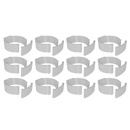 Kit 12 Abraçadeira Impacto C/ Trava Tubo 150mm 6'' Branca