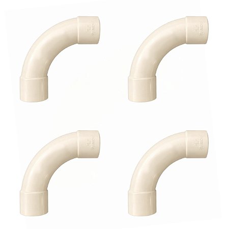 Kit 4 Curva Cotovelo 90º Conexão Aquatherm CPVC 22mm Tigre