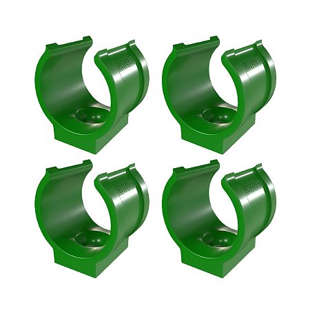 Kit 4 Abraçadeira Impacto P/ Cano Tubo 25mm 3/4'' Verde