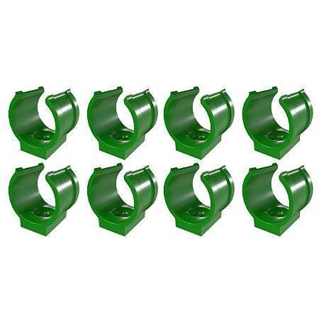 Kit 8 Abraçadeira Impacto P/ Cano Tubo 25mm 3/4'' Verde