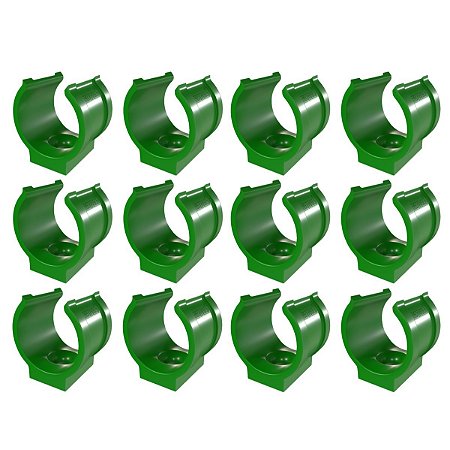 Kit 12 Abraçadeira Impacto P/ Cano Tubo 25mm 3/4'' Verde