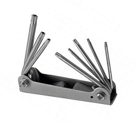 Jogo De Chave Torx Tipo Canivete 8 Pontas Aço Bestfer