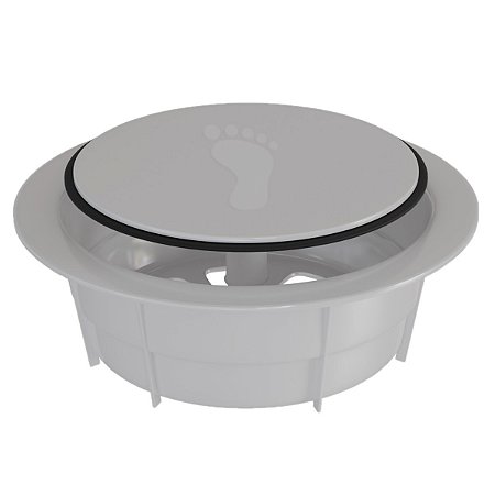 Ralo Click Inteligente Banheiro Redondo 10cm Branco Estrela