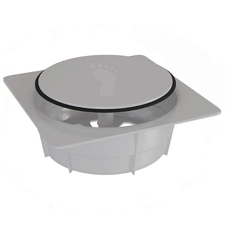 Ralo Click Inteligente Banheiro Quadrado 10cm Braco Estrela