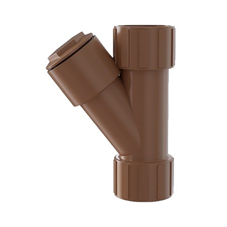 Filtro Y Soldável 50mm Marrom PVC Água Fria Estrela