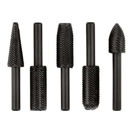 Kit Limas Rotativas Fresa P/ Aço 1/4" 5 Peças Aço Bestfer