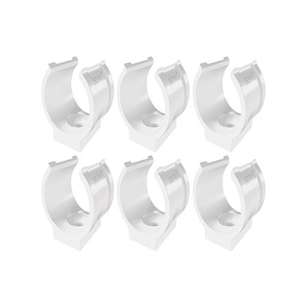 Kit 6 Abraçadeira Impacto P/ Cano Tubo 16mm 5/8'' Branca Estrela