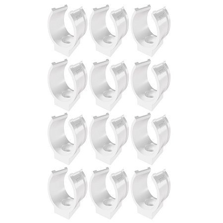 Kit 12 Abraçadeira Impacto P/ Cano Tubo 16mm 5/8'' Branca Estrela