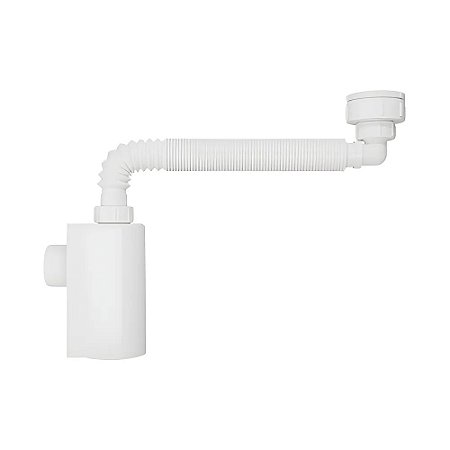 Sifão Compacto Universal De Parede C/ Copo Branco Astra