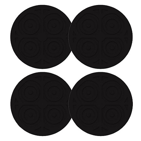 Kit 4 Protetor Ralo Anti Inseto Redondo 150mm Preto PVC