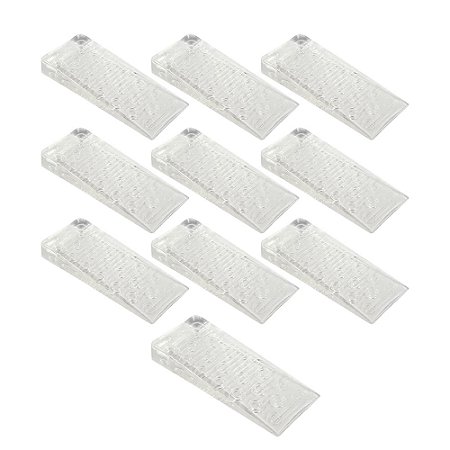 Kit 10 Aparador Trava Calço De Porta Silicone Transparente