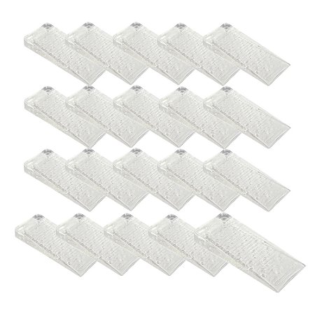Kit 20 Aparador Trava Calço De Porta Silicone Transparente