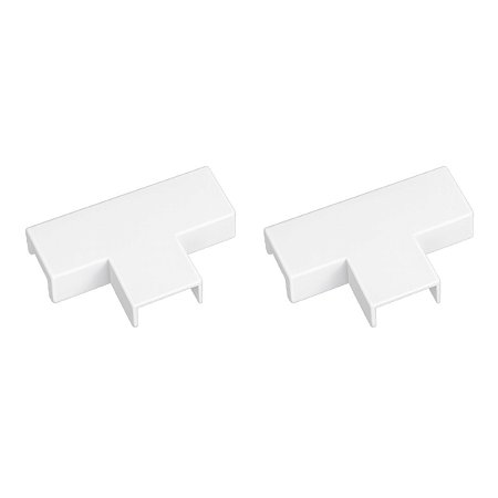 Kit 2 Acabamento Tipo T Branco P/ Canaleta 20x10mm