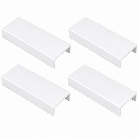 Kit 4 Acabamento Luva Branca P/ Canaleta 20x10mm (Controle)