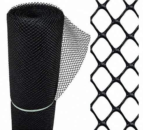 Tela Pvc Viveiro Preto 1 X 7metros