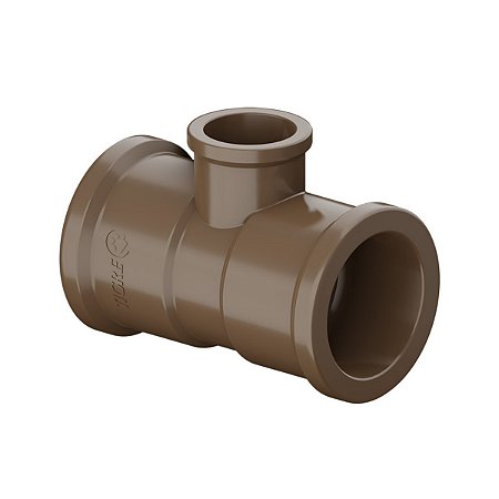 Tê PVC Redução Soldável 32x25mm Marrom Tigre
