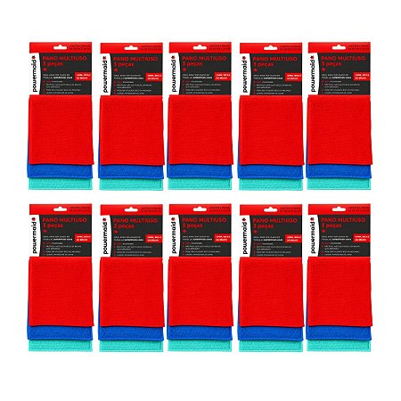 Kit 30 Panos Microfibra Multiuso Não Risca Solta Pelo 30cm