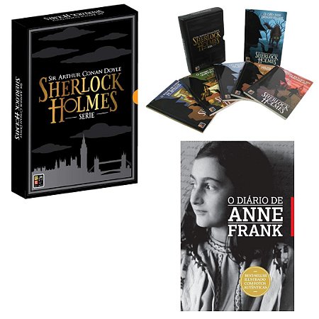 Box Sherlock Holmes com 6 Livros + O Diário de Anne Frank