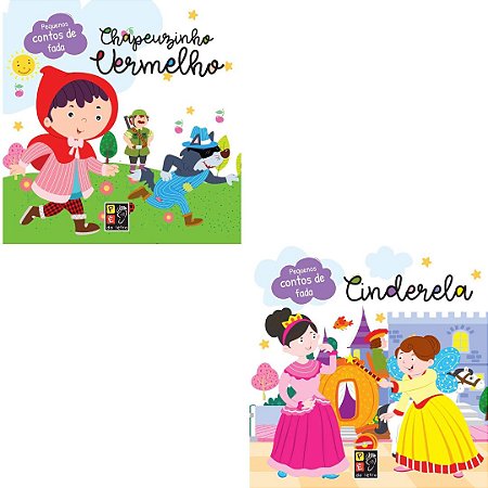 Kit Pequenos Contos de Fadas com Chapeuzinho Vermelho e Cinderela - 2 Livros