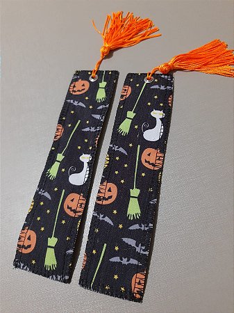 Marcador de Páginas de Tecido com Tassel Personalizado -  Halloween