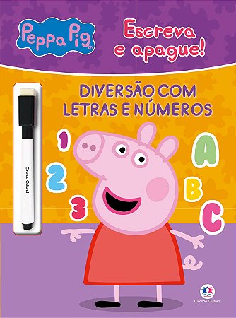 Escreva e apague - Peppa Pig - Diversão com letras e números