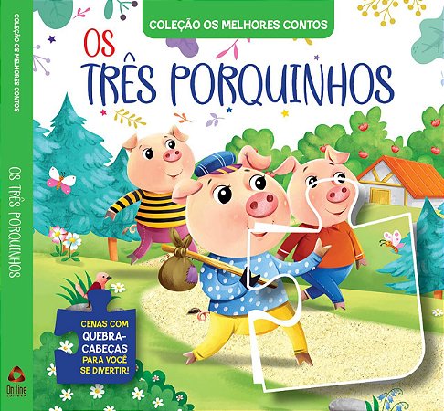Os Melhores Contos - Os Três Porquinhos | Livro Quebra-Cabeça
