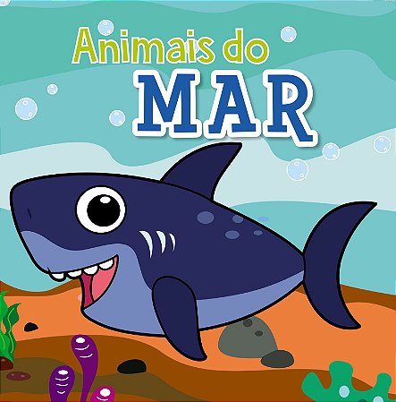 Livro de Banho para Colorir com Água - Animais do Mar