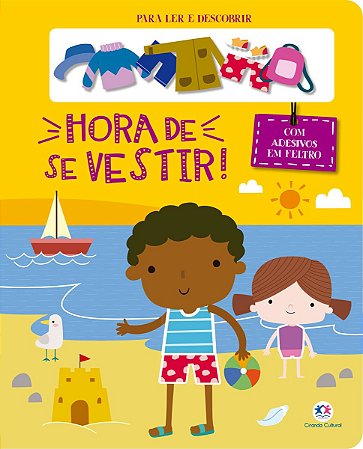 Hora de se vestir! - Livro com adesivos em feltro