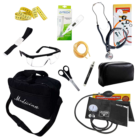 Kit Bolso Medicina Esteto Duplo Lanterna Clínica