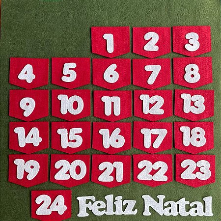 Calendário do advento - contagem regressiva pro natal