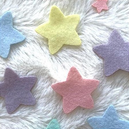 Aplique de estrelas em feltro para artesanato em geral